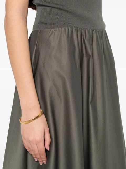 St. Agni backless circle-hem dress - Green