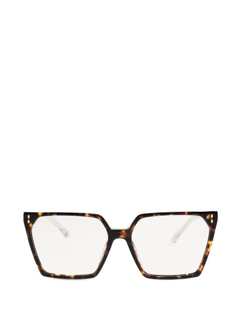 Isabel Marant Eyewear geometric-frame glasses - Brown - zdjęcie produktu nr 1
