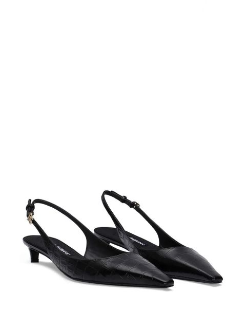 Dolce & Gabbana 30mm croc-effect slingback pumps - Black - zdjęcie produktu nr 2
