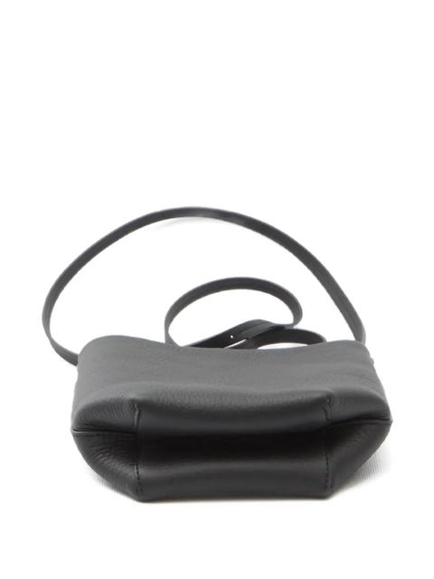 The Row mini N/S Park leather crossbody bag - Black