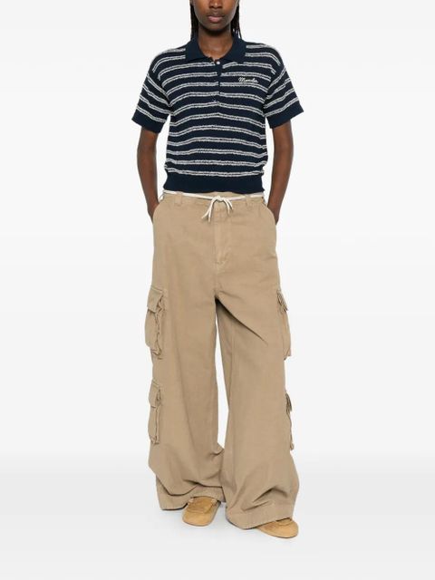 Moncler striped embroidered polo shirt - Blue - zdjęcie produktu nr 2