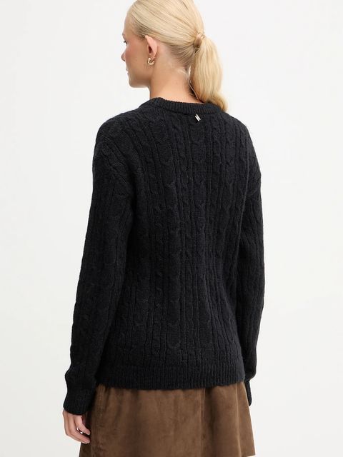 Silvian Heach sweter z domieszką wełny MARKOVKA damski kolor czarny GPA25146MA