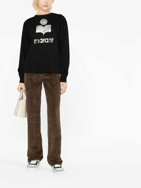 MARANT ÉTOILE Klowia linen T-shirt - Black - zdjęcie produktu nr 2