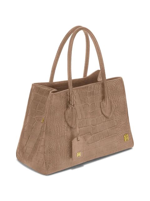 AMIRI 40 croc-effect suede tote bag - Brown
