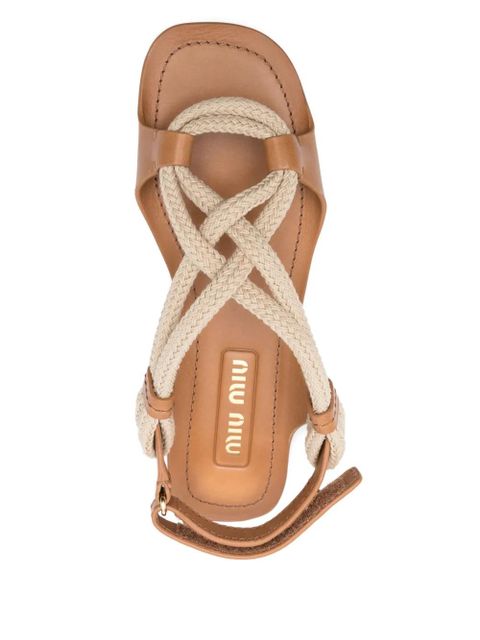 Miu Miu open-toe flat sandals - Neutrals