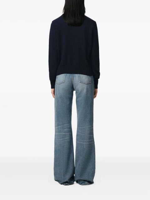 AMI Paris crew-neck merino wool jumper - Blue