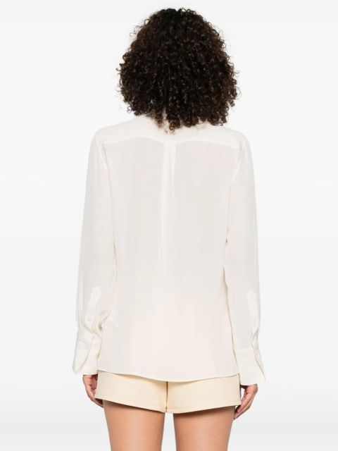 Victoria Beckham panelled silk blouse - Neutrals