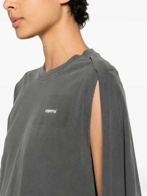 Coperni drape-detail mini dress - Grey