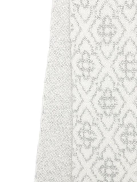 Casablanca patterned scarf - White