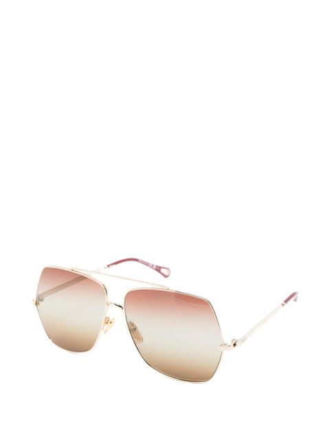 Chloé Eyewear geometric-shape sunglasses - Gold - zdjęcie produktu nr 2