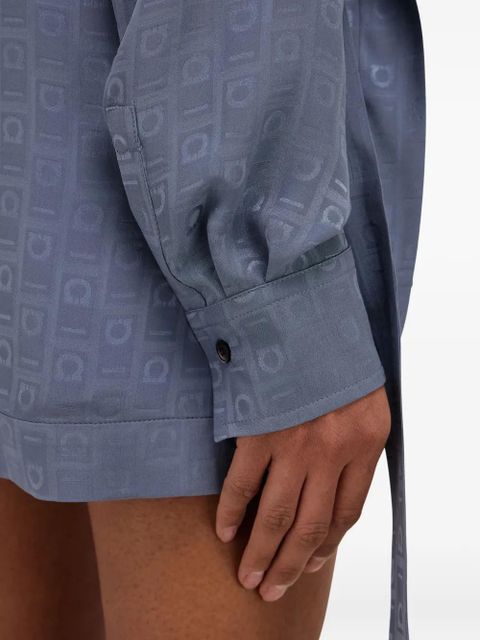 Ferragamo Ferragamo monogram shirt - Blue