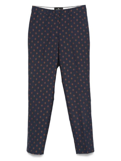 ETRO geometric-print trousers - Blue - zdjęcie produktu nr 1