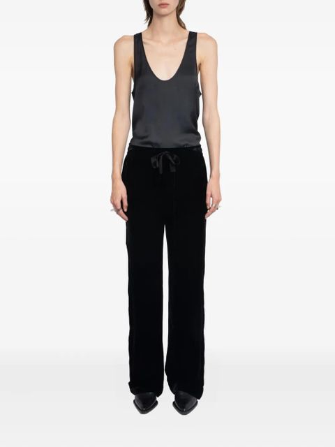 Zadig&Voltaire Poma velvet side-stripe trousers - Black - zdjęcie produktu nr 2
