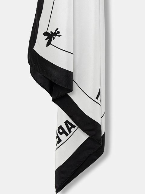 Patrizia Pepe apaszka jedwabna damski kolor biały wzorzysta 8F0081 A4X1