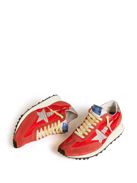Golden Goose Star Laminated Trainers - Red