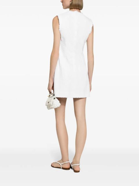 Dolce & Gabbana tweed sleeveless minidress - White