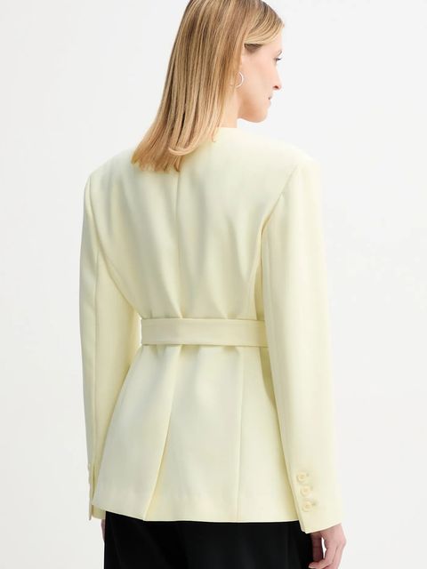 ISABELLE BLANCHE marynarka kolor żółty jednorzędowa gładka IS25SS-J040-T008