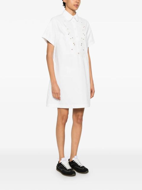 Moncler short-sleeves mini dress - White