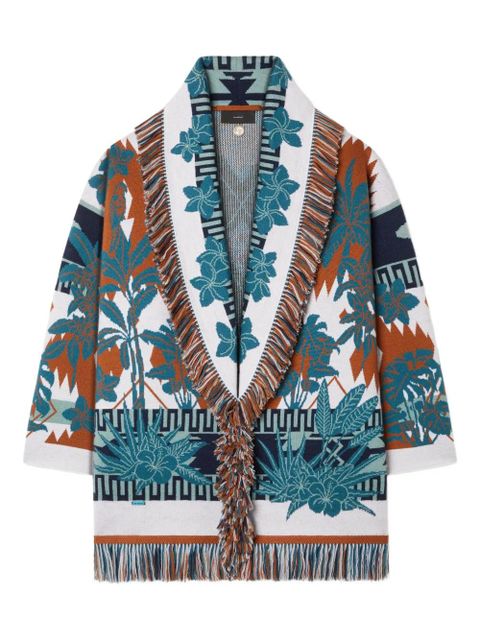 Alanui Island Soul fringed floral cardigan - Blue - zdjęcie produktu nr 1