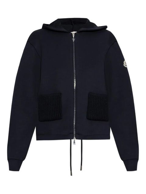 Moncler knitted pockets hoodie - Blue - zdjęcie produktu nr 1