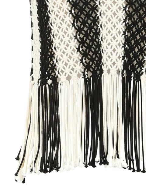 ZIMMERMANN macramé-fabric fringed-hem top - Neutrals - zdjęcie produktu nr 2