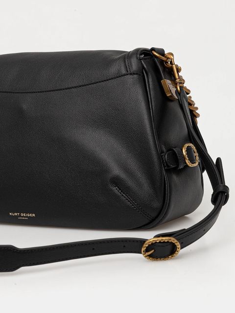 Kurt Geiger London torebka skórzana CHELSEA kolor czarny 5045300189