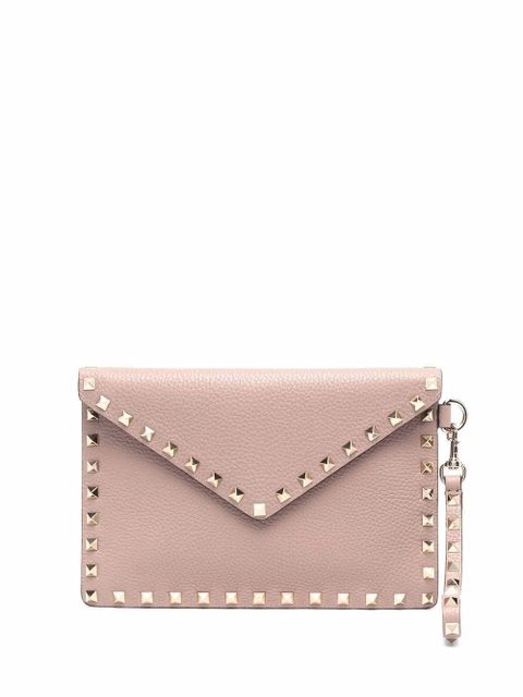 Valentino Garavani Rockstud envelope clutch - Neutrals - zdjęcie produktu nr 1