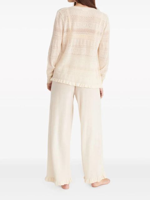 ERES Josette pointelle-knit cashmere cardigan - White