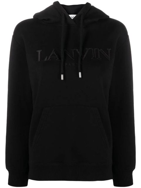 Lanvin logo-print drawstring hoodie - Black - zdjęcie produktu nr 1