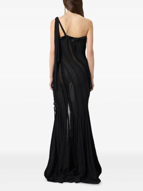 Blumarine draped evening gown - Black
