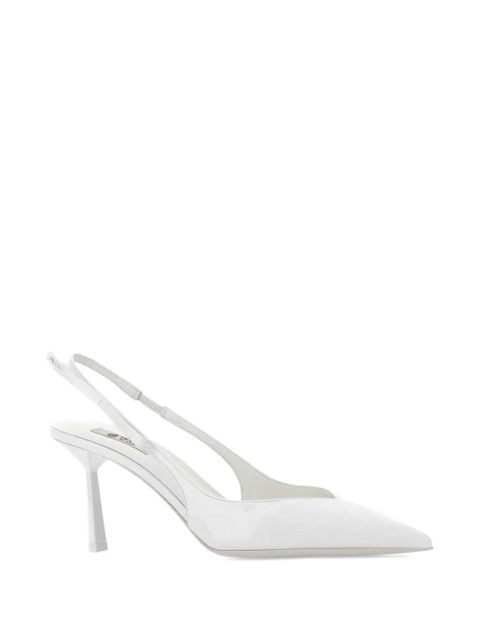 Prada patent-leather slingback pumps - White - zdjęcie produktu nr 2
