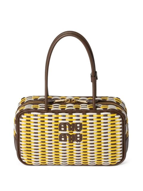 Miu Miu Beau leather tote bag - Brown - zdjęcie produktu nr 1