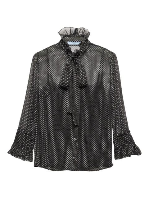 Prada silk shirt - Black - zdjęcie produktu nr 1