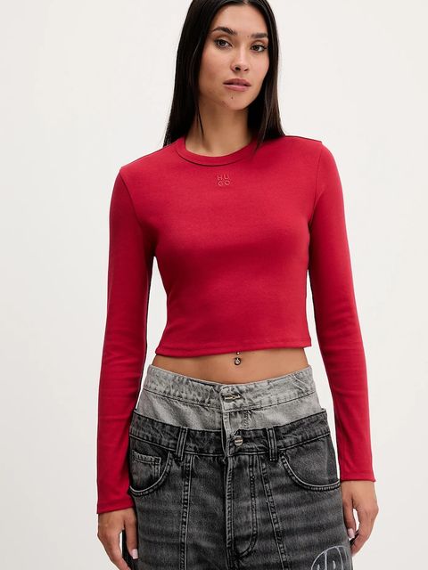 HUGO longsleeve damski kolor czerwony 50518378 - zdjęcie produktu nr 1