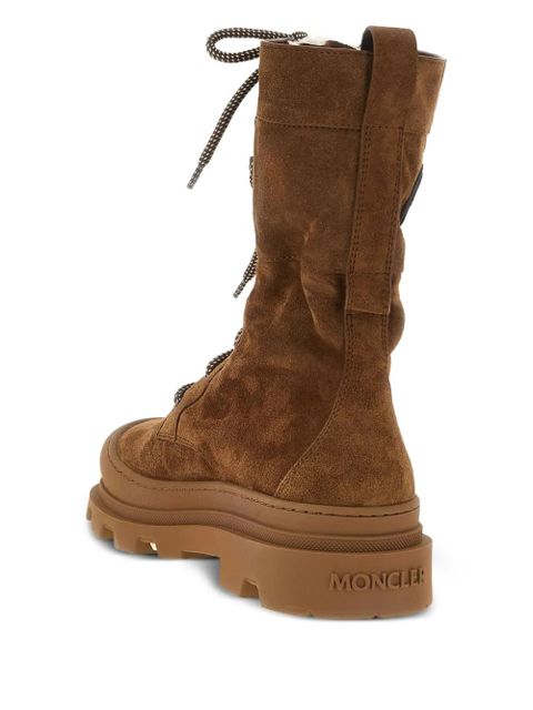 Moncler Vera shearling lace-up High boots - Brown