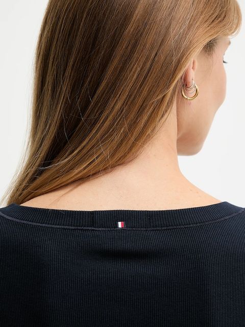 Tommy Hilfiger t-shirt damski kolor granatowy UW0UW06067