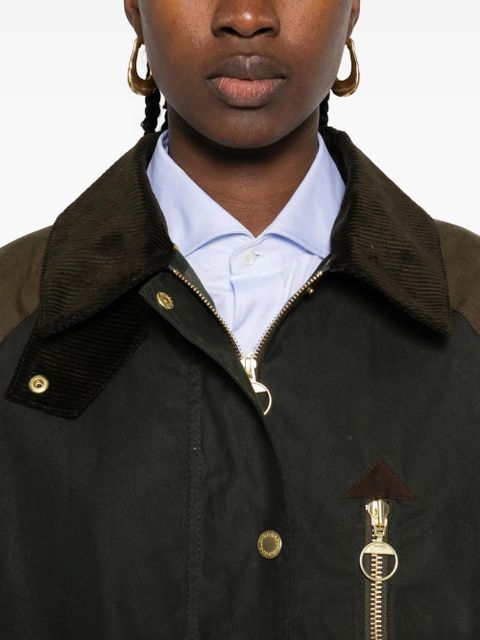 Barbour raglan-sleeve buttoned coat - Green