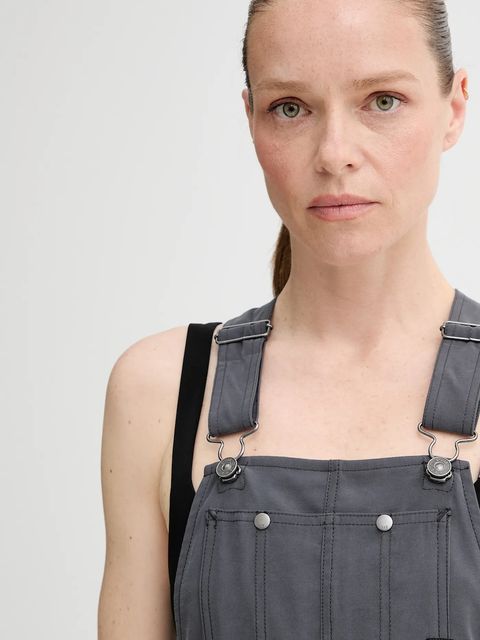 G-Star sukienka kolor szary maxi prosta D26159-D522