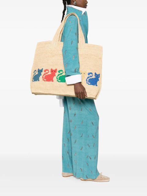 Valentino Garavani VLogo Signature cat-print tote bag - Neutrals - zdjęcie produktu nr 2