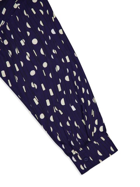 Balenciaga painted pleated shirt - Blue