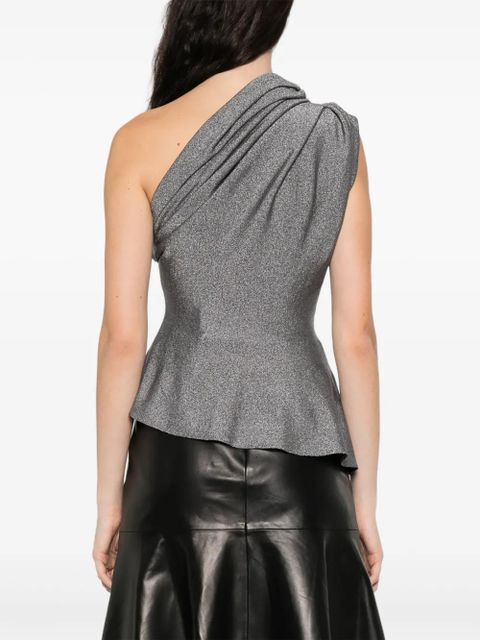 KHAITE one-shoulder ruffled top - Grey