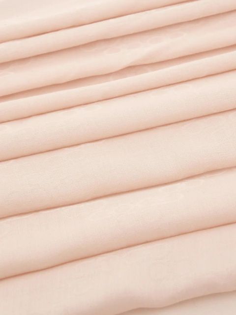 Ferragamo Gancini jacquard fringed scarf - Pink