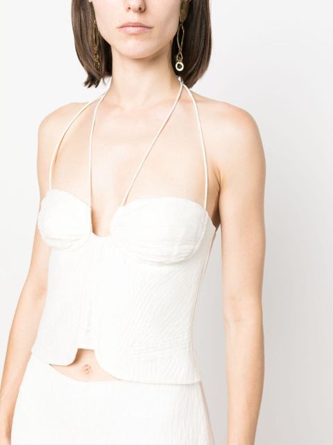 Cult Gaia Habana corset top - White