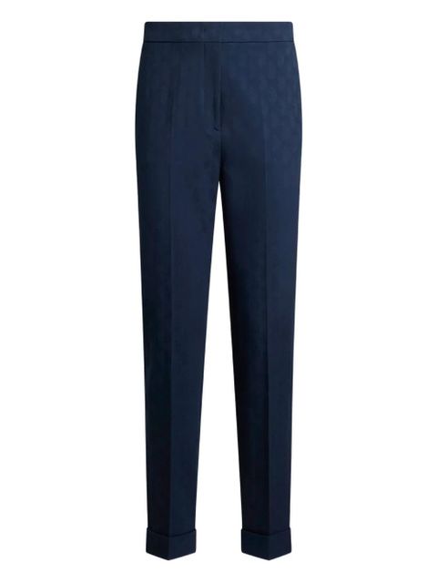 ETRO jacquard cropped trousers - Blue - zdjęcie produktu nr 1