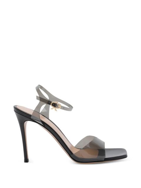 Gianvito Rossi square-toe heeled sandals - Grey - zdjęcie produktu nr 1