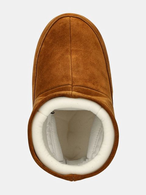 Moon Boot śniegowce zamszowe Icon Low Nolace Suede kolor brązowy 80D1409400-M008