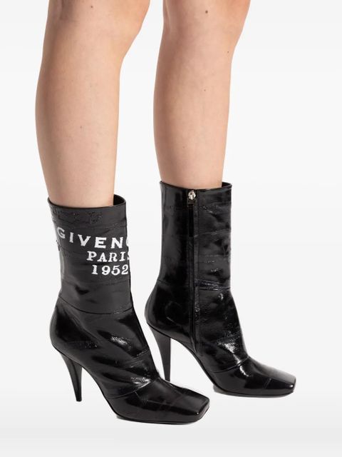 Givenchy logo-print leather boots - Black