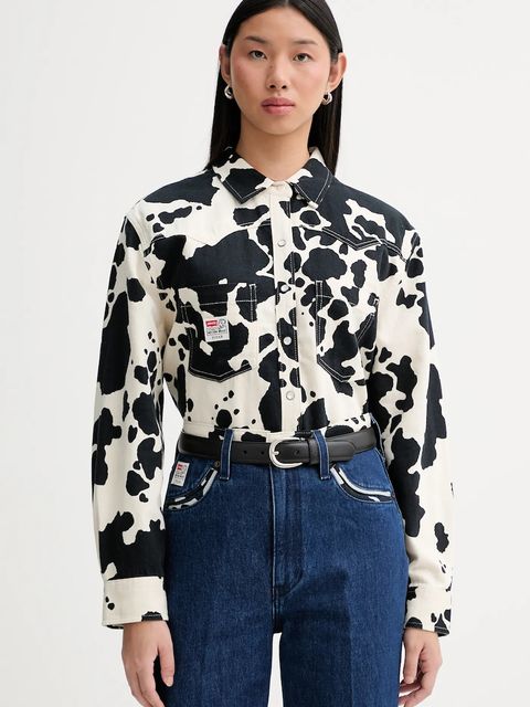 Levi's koszula x Toy Story damska kolor czarny relaxed z kołnierzykiem klasycznym 0034F - zdjęcie produktu nr 1