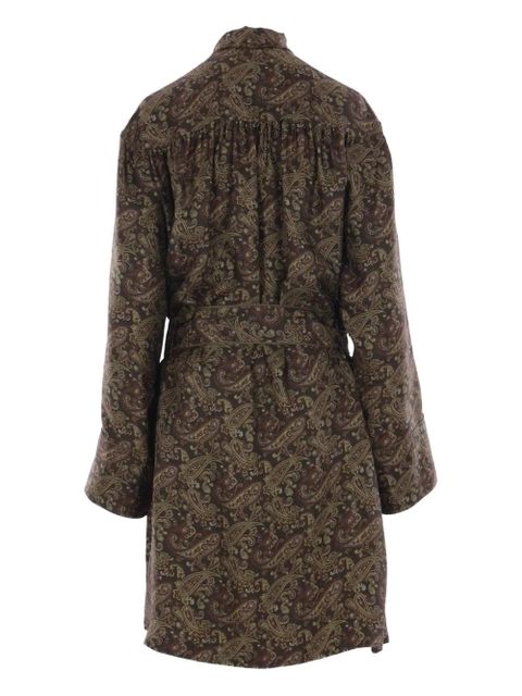 Saint Laurent paisley-print silk dress - Brown - zdjęcie produktu nr 2