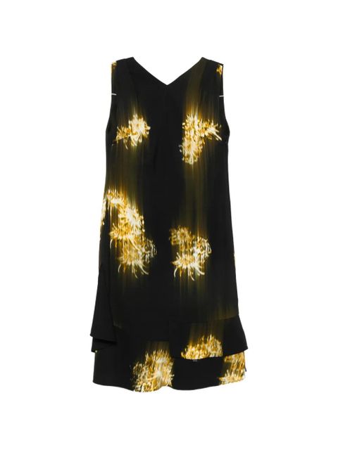 Proenza Schouler V-neck floral-print midi dress - Black - zdjęcie produktu nr 1